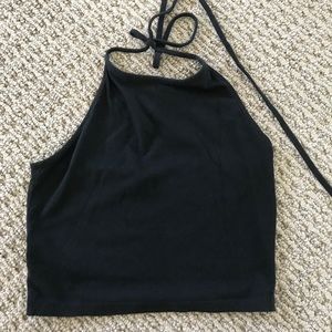 Brandy Melville - black halter crop top